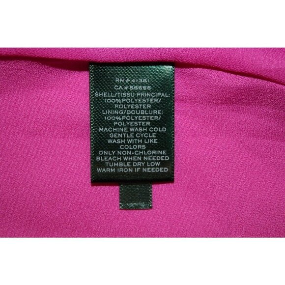 LAUREN‎ RALPH LAUREN Sleeveless Dress w/Piano Pleats Size 14 Dark Pink Lined EUC - Picture 6 of 13